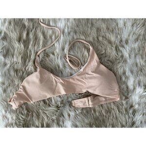 NWOT Pink scoop Neck Padded bikini swim top size L